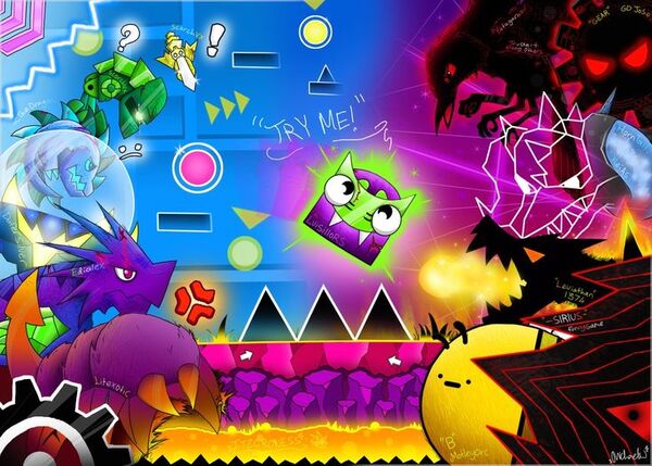 Geometry Dash requires players to navigate through levels filled with obstacles by jumping, flying, and flipping. Timing is everything.